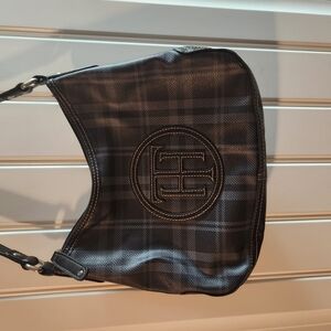 Black Plaid Designer Women's Bag